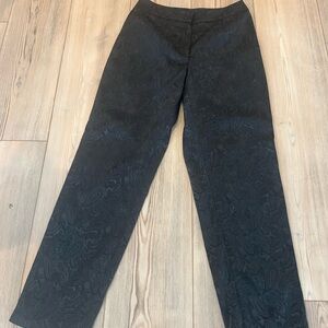 Apostrophe Elegant Black Paisley Pants